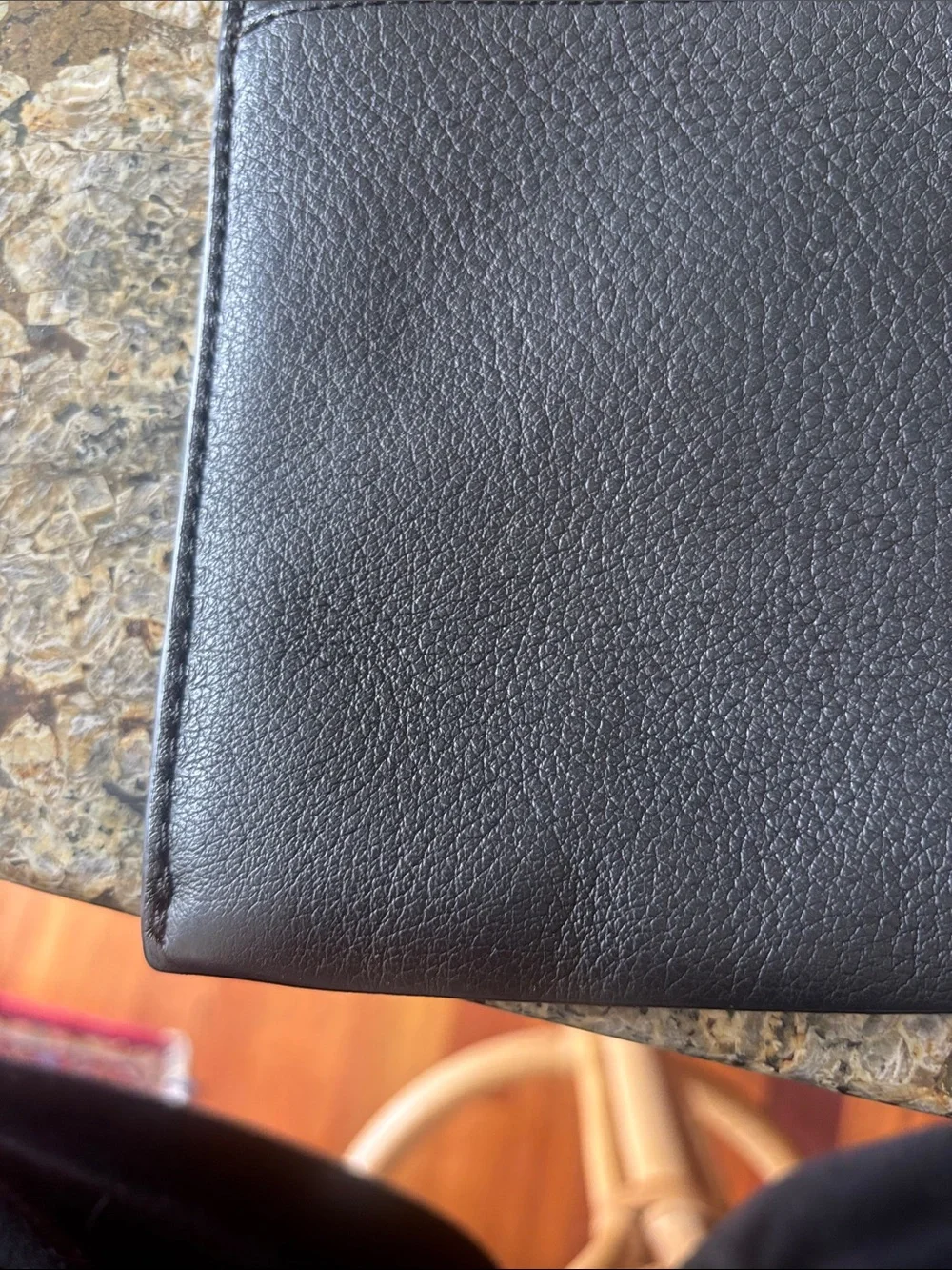 J.Crew black pebbled leather Signet clutch